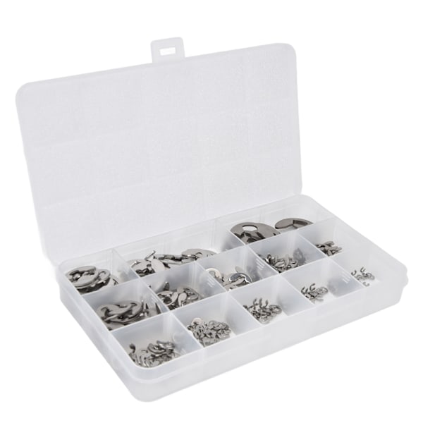 400 Styck E Clip Circlip Retaining Ring 604 Rostfritt stål Sortiment Set Kit för lager
