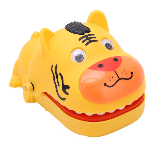 Push Teeth Purenta Peli Barnhaus Hauska Sööt Cartoon Tiger-kujuline Sormihammastelulelu Puhkusepidu Kollane