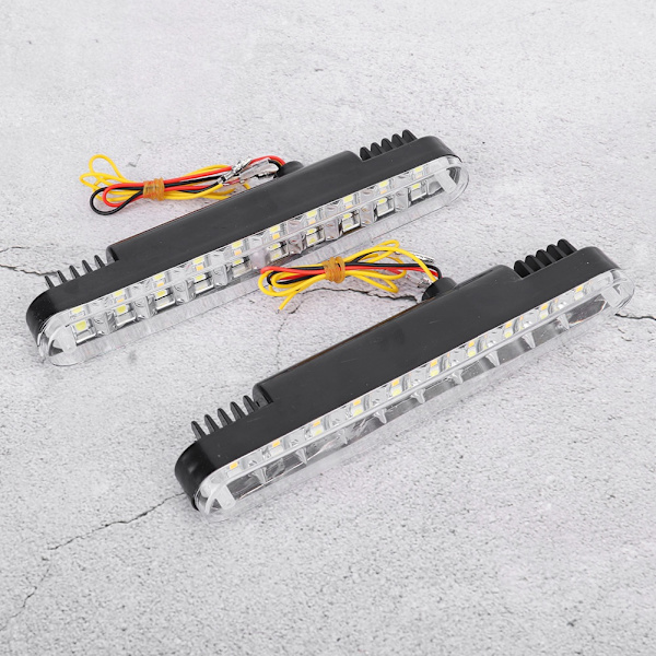 5050 30LED Dubbla Färger Dagsljus LED-lampor DRL Blinkers Universal för Bil