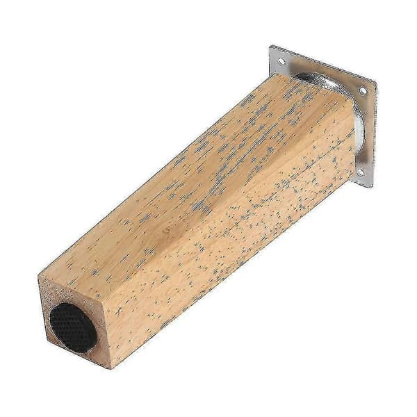 Sett med 4 firkantede møbelben i eik[LD] 20cm