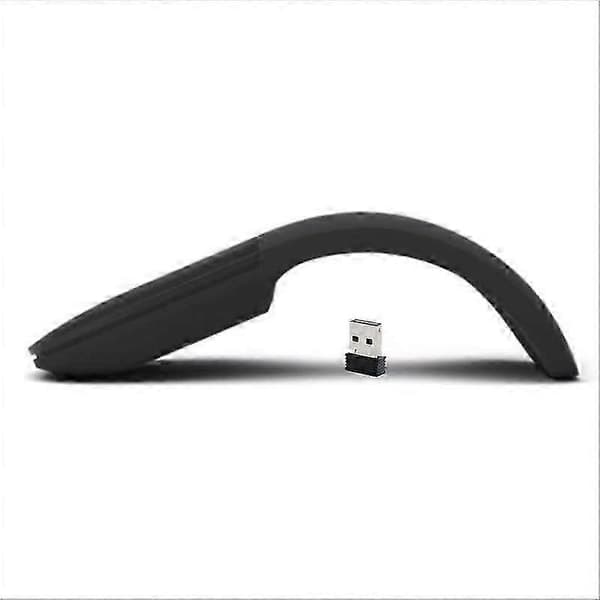 Microsoft - Arc Mouse - Bluetooth-mus for PC, bærbare datamaskiner kompatibel med Windows, Mac, Chrome OS (tynn, lett, transportabel, taktil) - svart