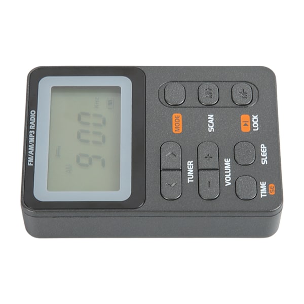 AM FM Bärbar Radio Låsskärm Digital Tuning Stereo Uppladdningsbar fickradio för promenader Jogging Fitness Camping