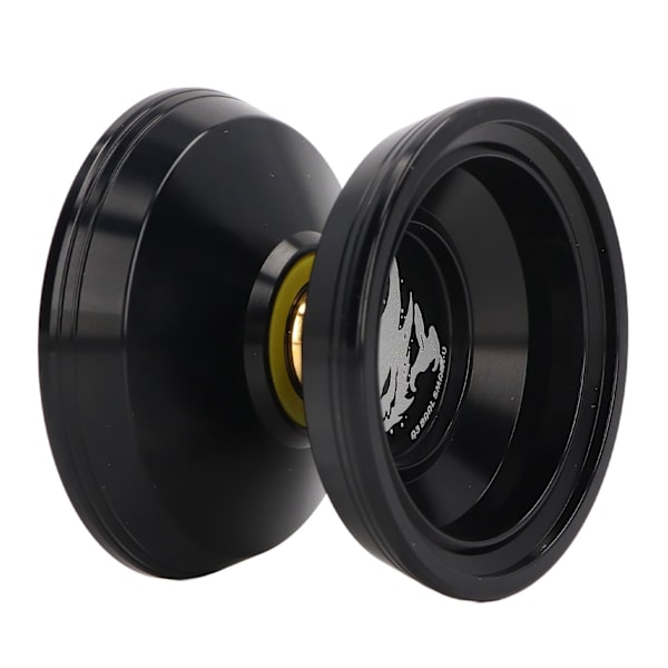 Svarar inte Yoyo Professionell aluminiumlegering Yoyo Toy Födelsedagspresent med stränghandske för barn Svart