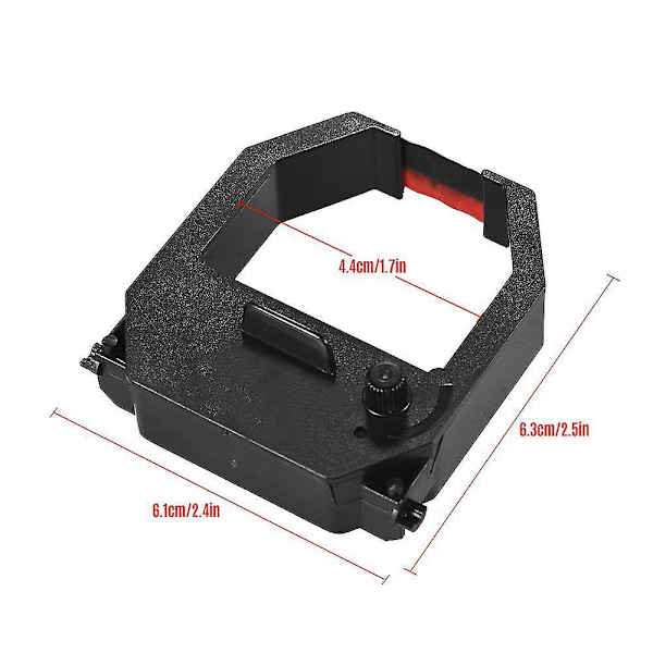 Röd och svart bläcktidsklockbandkassett för elektronisk kontorsregistreringsmaskin