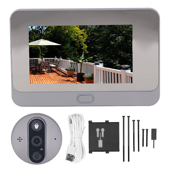 Intelligent Visual Doorbell 4,3-tums skärm trådlös HD Electronic Visual Intercom Doorbell för Tuya APP