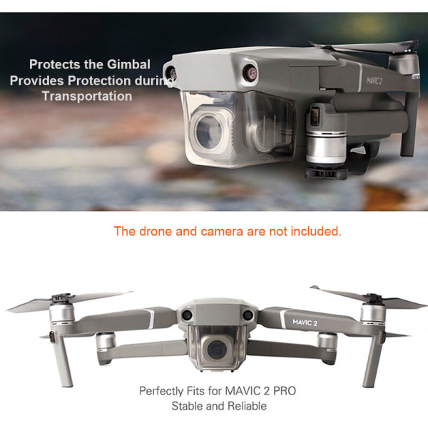 Sunnylife Gimbal Lock Cover Kameran cap DJI Mavic 2 Pro RC Drone Quadcopterille, malli: Läpinäkyvä