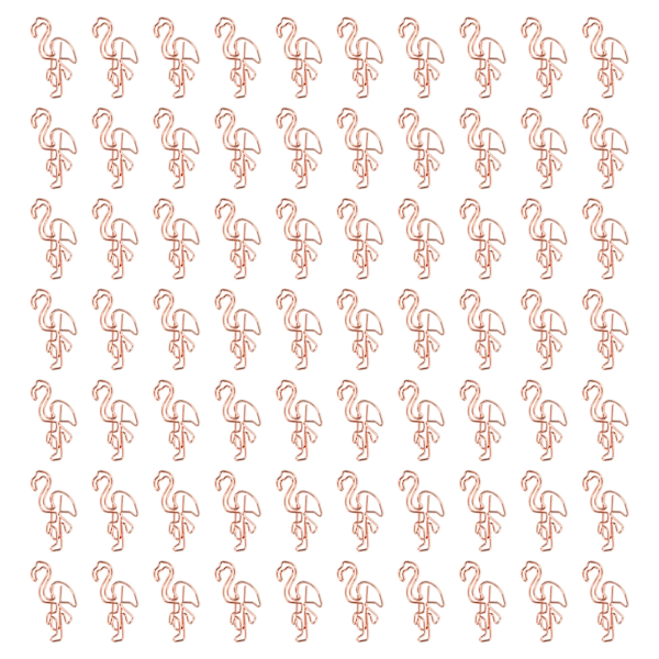 100 st Flamingo Gem av Papper Söta Djurformade Filmarkörer Sidmarkörer Bokmärken för Filklassificering Roséguld