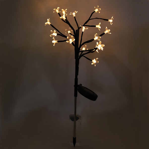 Solar Powered 20LED Lawn Light Warm Peach Tree Lamp for Outdoor Garden Road Courtyard