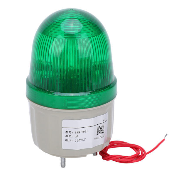 BERM-varslingslys LED-lampe Lyd- og lysalarmanlegg BEM‑2071 5W 220V AC Grønn