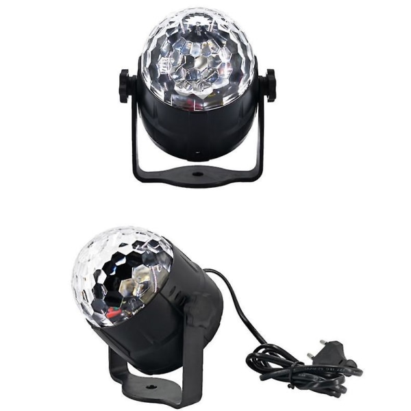 Scenljus 15 farger Liten magisk bolle LED-ljus disco scenljus Kristall disco magisk bolle fargeglad lys laserljus