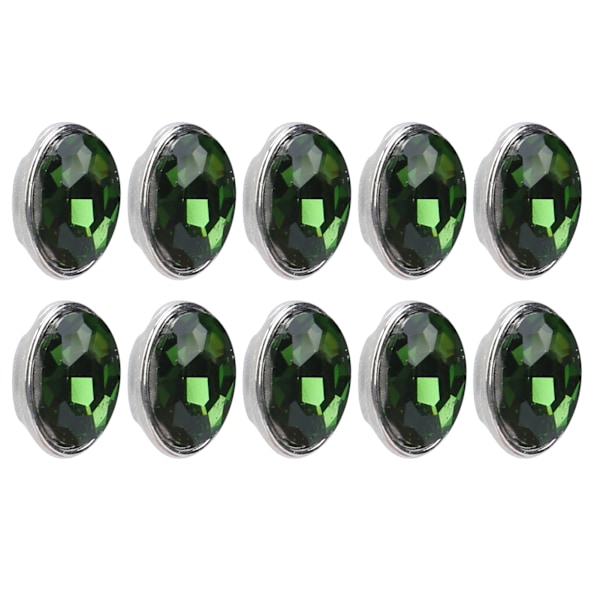 10 kpl Kynsistrassi 10x14mm Soikea Kynnetön Reunustus Irrotetut Vaatteet Laukut Kengät Hatut Käsinommellut Tarvikkeet (Vihreä)