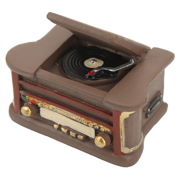 Nukkekodin Mini-soittimella Simulointi DIY Käsintehty 1:12 Nukkekodin Mini Retro-soittimella Malli Nukkekodin Tarvikkeille