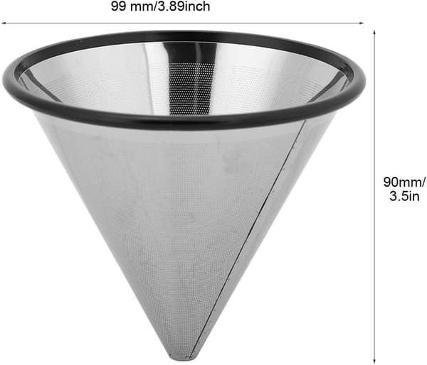 Kaffefilter, YJ‑99A3 Kaffefilter i rustfritt stål, te- og kaffedryppfilter, kaffenettfilter