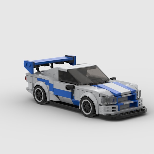 332 stykke byggeklodser super racing speed skyline R34 V2 racermodel fødselsdagsgave nytårsgave