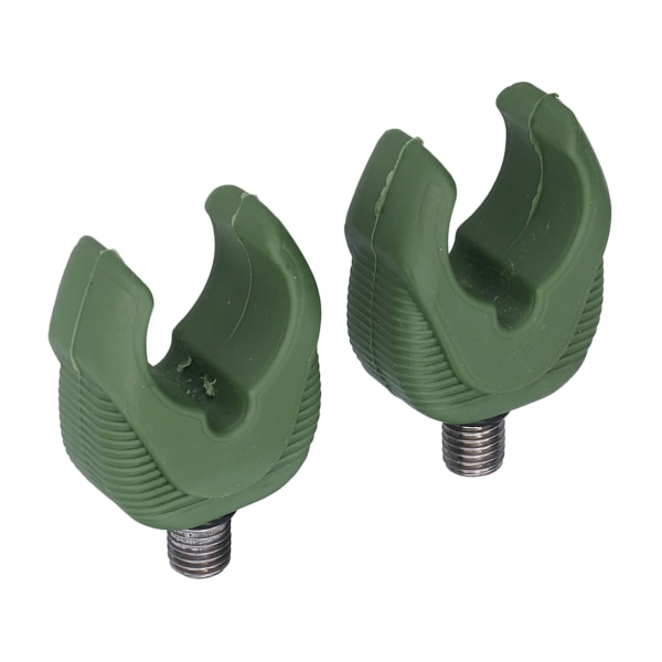 4st karpspöhållare Silica Gel Rod Butt Rest Grip Fiskspöhållare med M3/8 tråd Army Green