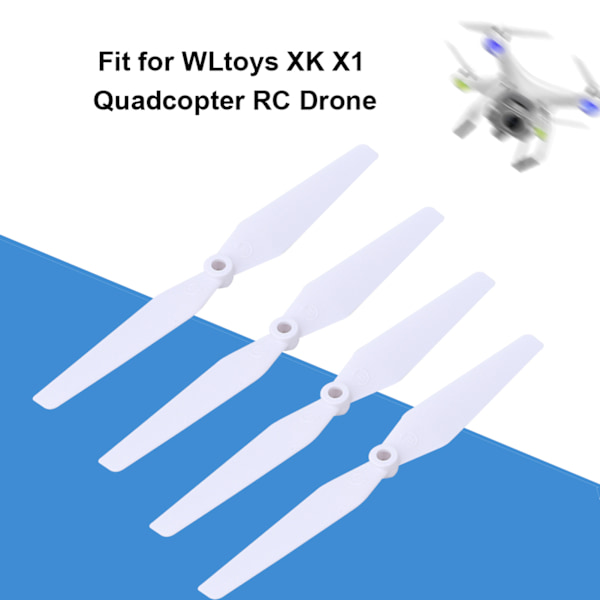 8 stk RC Propeller Tilbehør Udskiftningsdel Passer til WLtoys XK X1 Quadcopter RC Drone Hvid