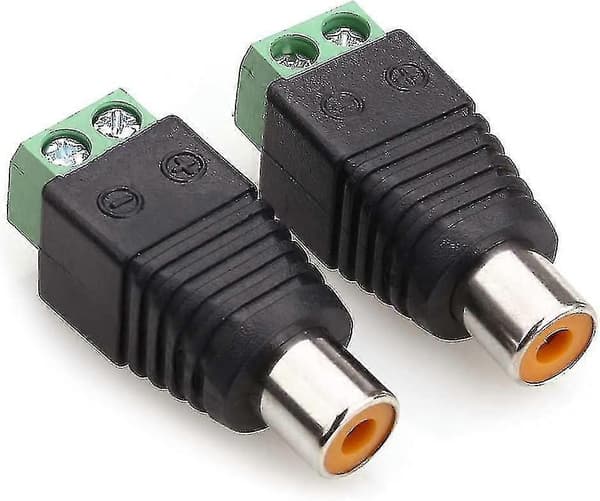 Fe-stik, Phono Fe til skrue O/videostikadapter til CCTV-kamera (2-pak)