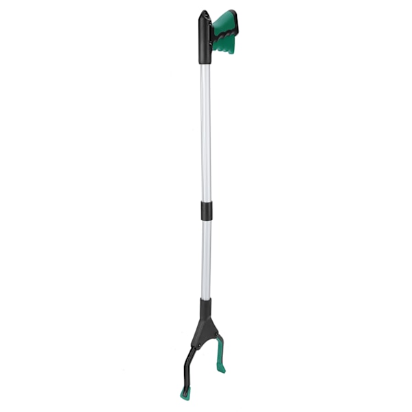Multifunksjonell sammenleggbar lang søppelklype Grabber Picker Tools Sanitærrengjøringstilbehør Grønt håndtak Sølv Tube