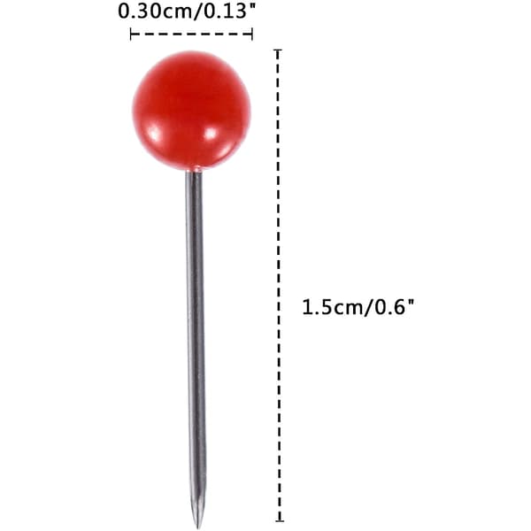 Et sæt med 300 røde tegnestifter, 0,3 cm