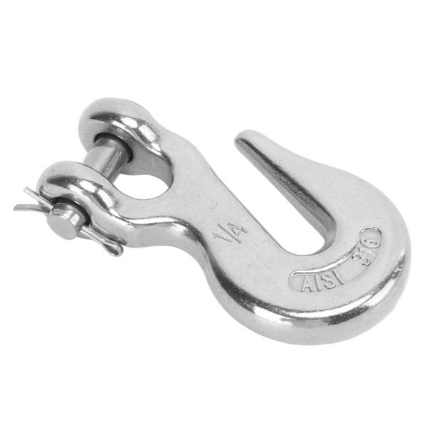 Marine bådslæbekrog 1/4in 1000lbs Bæreevne 316 rustfrit stål