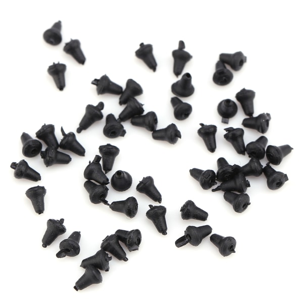 50 stk slitesterke plastkarpefiskeutstyr agnstopp flytende lokkeholderstopper (svart)