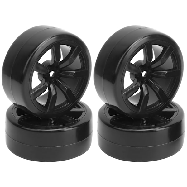 4 st 63mm RC Gummideck Driftdäck Ersättningsdäck Passar för WPL D12 (015BL) RC-bil
