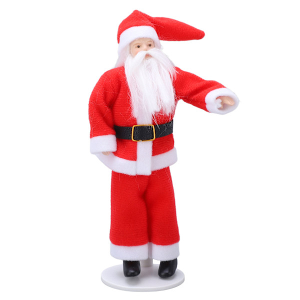 1:12 Nukkekoti Joulupukki Keramiikka Kääntyvä Mini Nukkekoti Joulupukki Jalustalla Nukkekoti Koristeluun