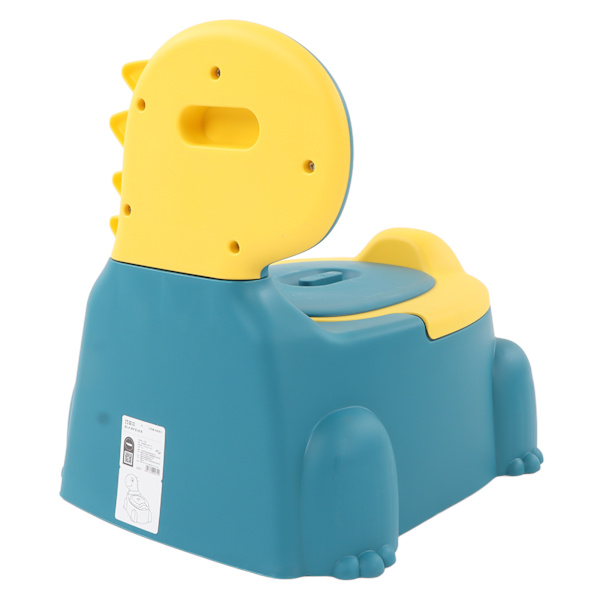Babypotte Tykkere Ergonomisk Moderne Tegneserie Dinosaurie Treningstoalett med Gummisokkel for Barn Småbarn Marineblå