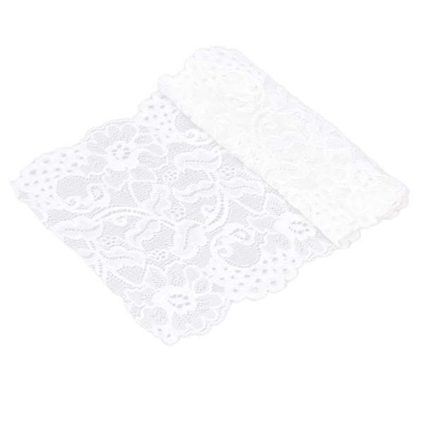 Spetsband 17cm Brett 10 Yards Bra Elasticitet Säker Användning Enkel Hantering Lägg Till Elegans Klädtillbehör Vit