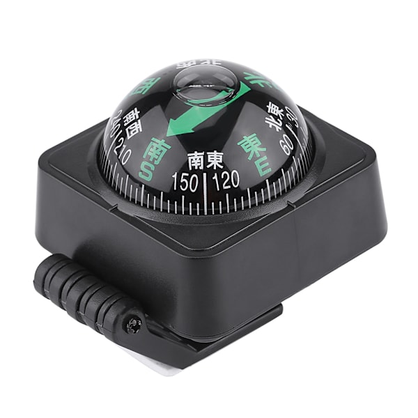 Justerbar Dash Mount Kompass Navigering Vandringsriktning Pekguide Ball Bil Truck Outdoor