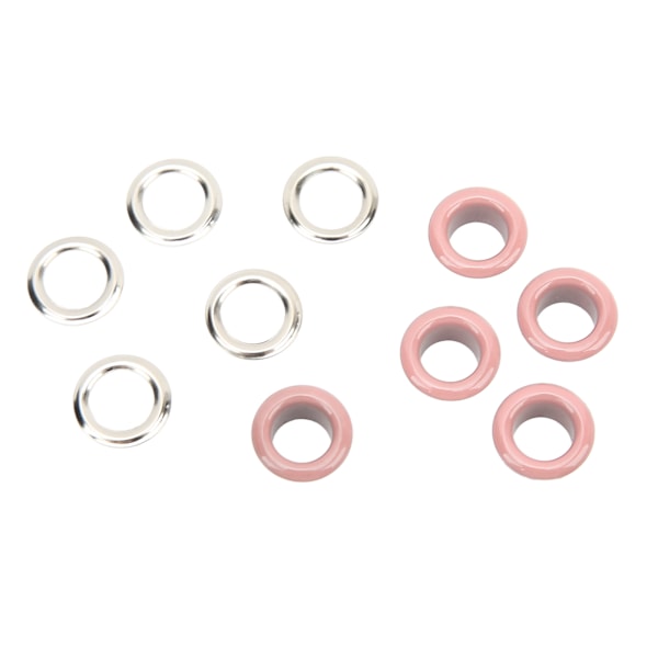 500 Sarjaa Purjerenkaita 8mm Pyöreä Kupari Helppo Asennus Eloisa Väri Niittisarja Korjaukseen Koristeluun DIY Pinkki