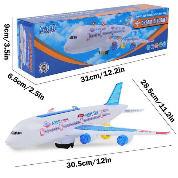 Universal Fly Passagerfly Med Musik Oplyst Legetøj Airbus Model Børnelegetøj Flymodel Samlelegetøj