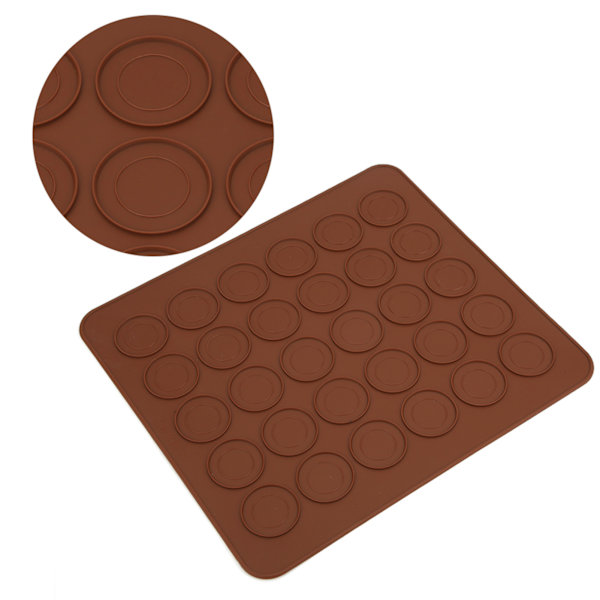 2 stk. 30 huller Silikon Non-Stick Macaron Pad Ovnmatte Køkkenbageri Tilbehør