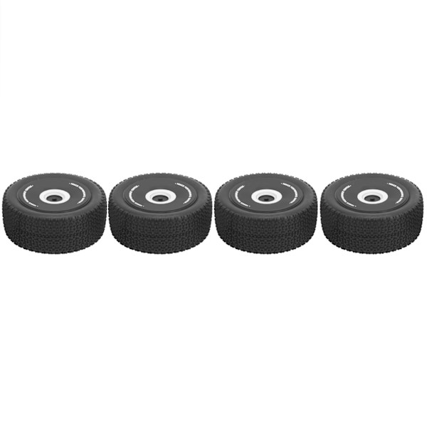 4 ST RC Gummi Fram Bakre Däck Set Passar för WLTOYS 124018 1/12 RC Biltillbehör