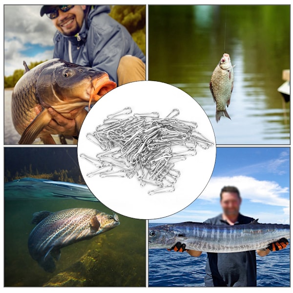 20 stk./pose Hawaii Clips Rustfrit Stål Pin Kraftfuld Hurtig Lænke Clip Fiskegrej Interlock Tilbehør 6#