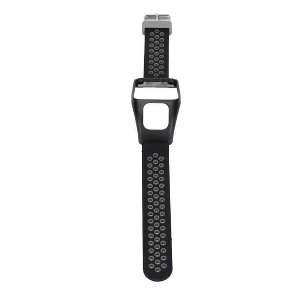 Smartwatch Rem Silicone Armbåndsurrem Dobbelt Farve med Spænde til TOMTOM Runner3 Adventurer (Sort Grå)