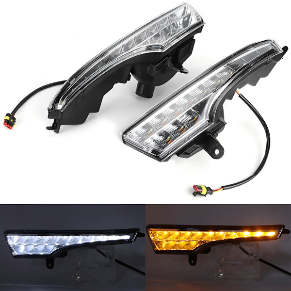 2 stk LED Dagkørelys Blinklys Dobbelt Farver Passer til Nissan Altima 13-15
