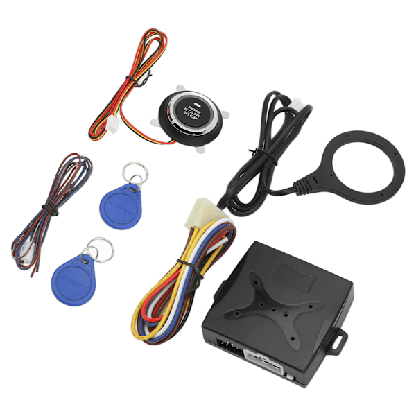 Bil Push-to-Start tändsats Smart Engine Start Stop Button Keyless Go System Universal för 12V-fordon