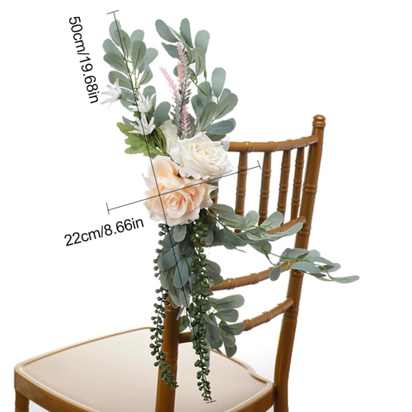 Emulering stol tillbaka blomma dekorativ blomma för bankett bröllop fest stol