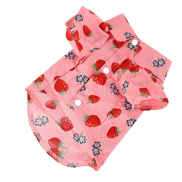 Hundskjorta Hudvänlig Andas modetvättbara husdjurskläder för vårsommar XZCS16 Strawberry Pink S