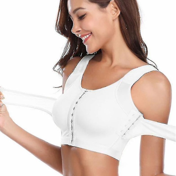 Postoperativ Holdningskorrigerende Sports-BH - Dame Forreste Lukning Shapewear (Sort)