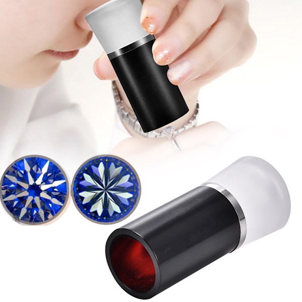 Hearts & Arrows Gems Diamant Slibnings Lupe 10X Forstørrelsesglas Smykker Viewer (sort)