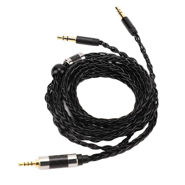 Headphone Cable 8-Core 2.5mm Balanced Plug to Dual 3.5mm Plug Silver-Plated Headphone Cable Replacement