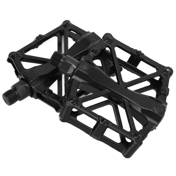 Cykelpedaler Halkfri Lätt mountainbike Aluminiumlegering Plattformspedaler Svart