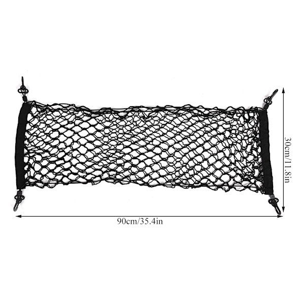 Universal bil bagagerumsnet med dobbelt lag, mesh opbevaringslomme organizer
