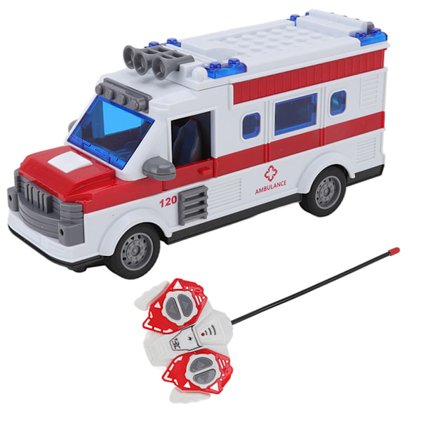 Fjernstyret Ambulanc Legetøj Firevejs med Lys Fjernstyret Ambulanc Dreng Simuleringsmodel Legetøjsbil