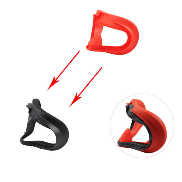 Silikonögonkudde kompatibel för Oculus Quest 2 VR svettsäker ljustät silikonskyddsögondyna