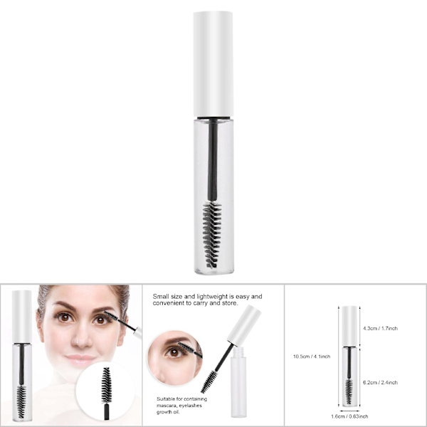 5 färger 10 ml Tom Mascara Tube med ögonfransstav Tom Mascara behållare flaska #5