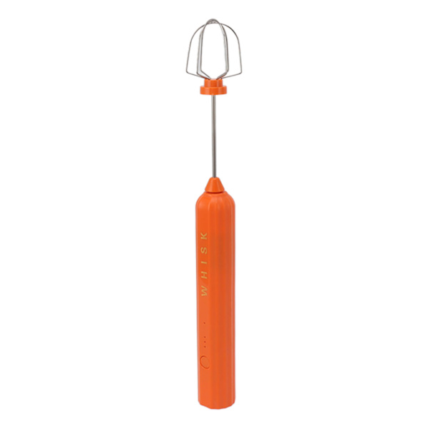 USB Hushållsrör i rostfritt stål Elektrisk mixer Handhållen liten mixer Trådlös vispskummare Orange