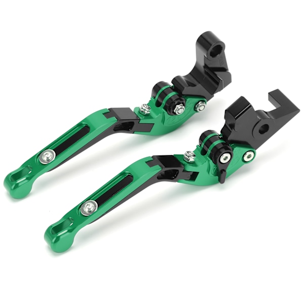 2 stk. Motorcykel Brems- og Koblingsgreb Justerbare CNC Aluminium Legering Udskiftning til YAMAHA XJ6 DIVERSION 2009‑2015 Grøn
